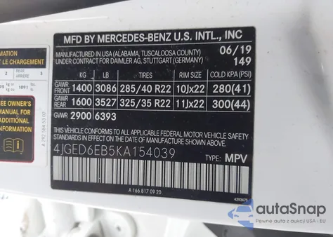 2019 Mercedes-Benz Amg Gle 43 Coupe 4Matic from USA, damaged, VIN 4JGED6EB5KA154039